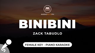 Binibini - Zack Tabudlo (Female Key - Piano Karaoke)