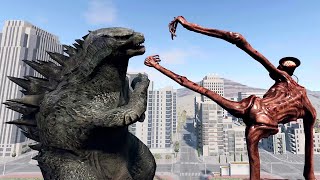 Godzillal vs Siren Head - Animation Horror Short Film |  | Attack On Titan & Fight In Real Life #10