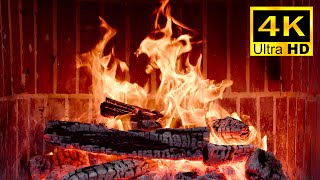 🔴 Soothing Relaxing Night With Cozy Fireplace 4K Ultra Hd | Fireplace With Sounds Of Crackling Logs