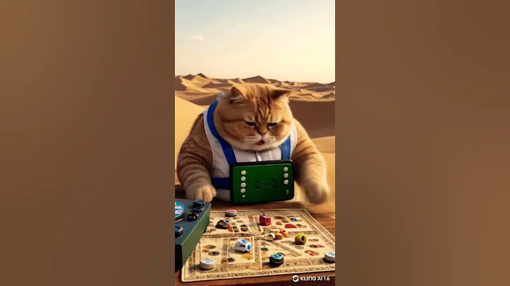 Watch the video about Fat cat play games in Sahara #shorts #cat #shortvideo