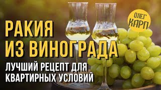 РАКИЯ из ВИНОГРАДА.  Лучший рецепт для квартирных условий. // Олег Карп