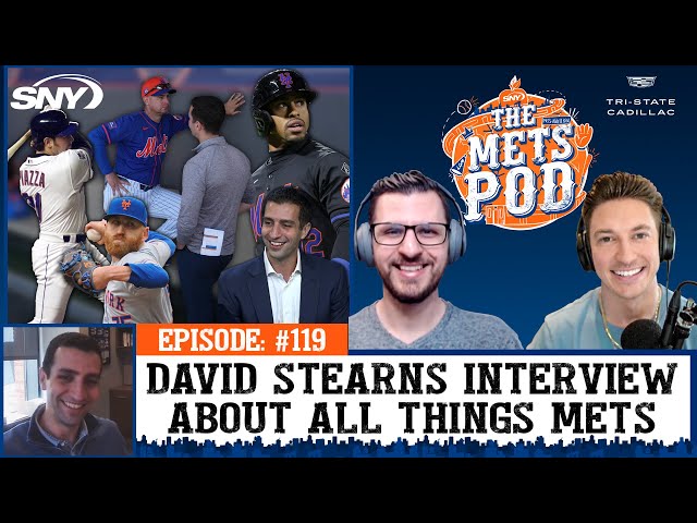 Mets president of baseball ops David Stearns stops in, talks all things Mets | The Mets Pod | SNY class=