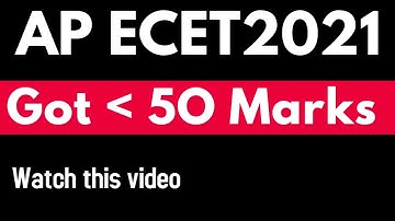 Got Less Than 50 Marks | Not Qualified ECET | a la education | AP ECET 2021