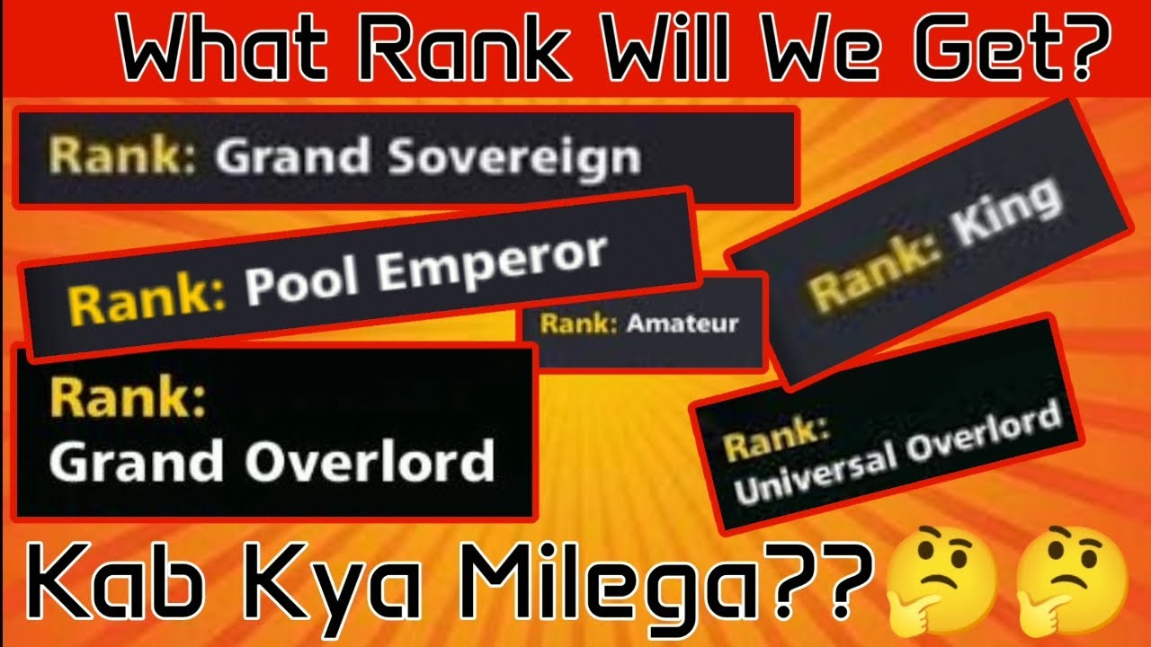 8 Ball Pool Rank List || 8 Ball Pool Mai Kab Konsi Rank Milti hai ...