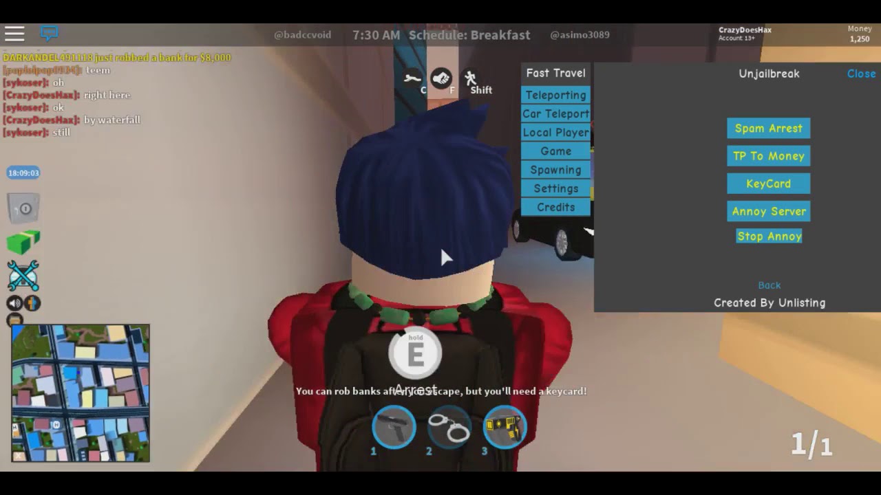 Jailbreak New Script Working With Update Patched Teleporting Doesn T Work Roblox Youtube - jailbreak roleplaybug fixes roblox