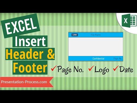 How To Insert Header And Footer In Excel Page Nos File Name Logo Etc Youtube