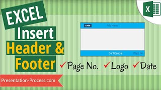 How To Insert Header And Footer In Excel Page Nos File Name Logo Etc Youtube