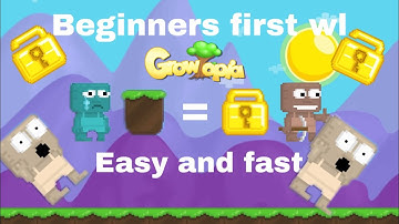 Growtopia How to get your first wl! Easy and fast!!