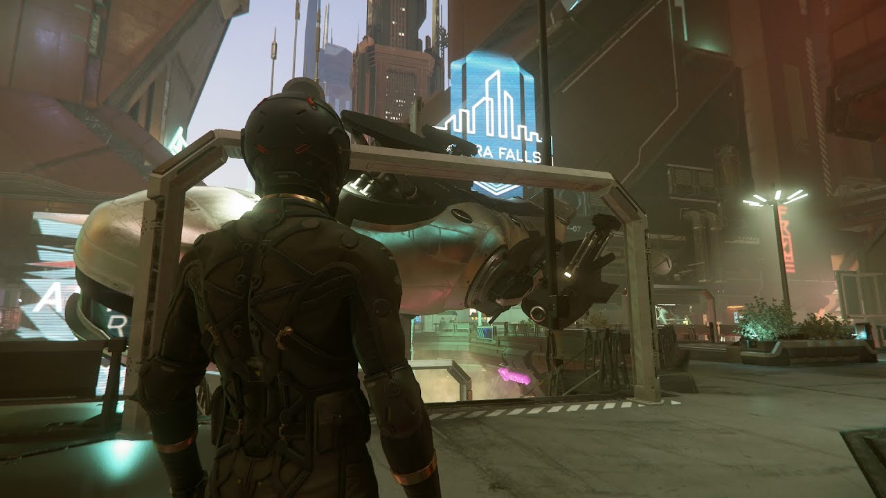 Star Citizen - how to land in Area 18 landing at landing - YouTube