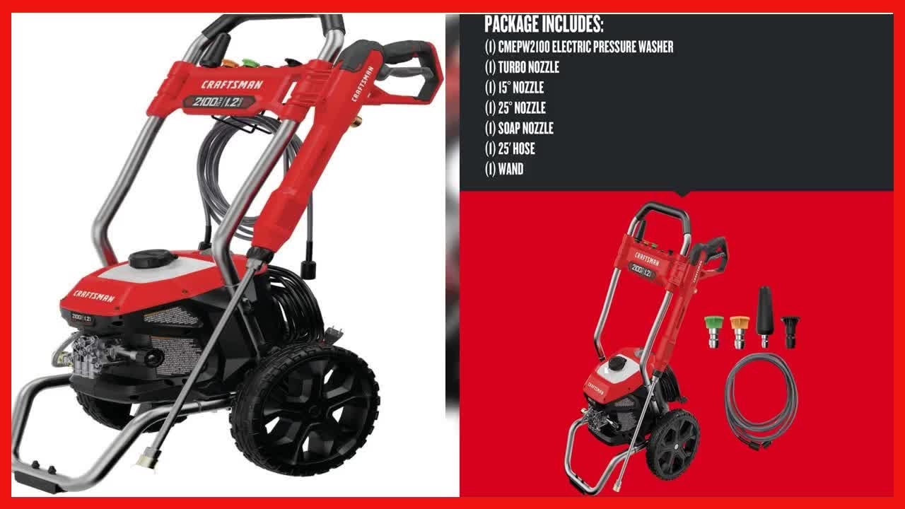 Great product - CRAFTSMAN Electric Pressure Washer, Cold Water, 2100 ...