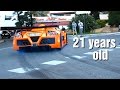 GIRL driving a Gumpert Apollo Burnout Accelerations