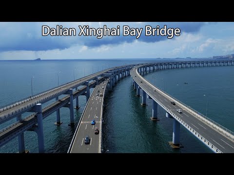 Aerial China：Dalian Xinghai Bay Bridge大連星海灣大橋 - YouTube