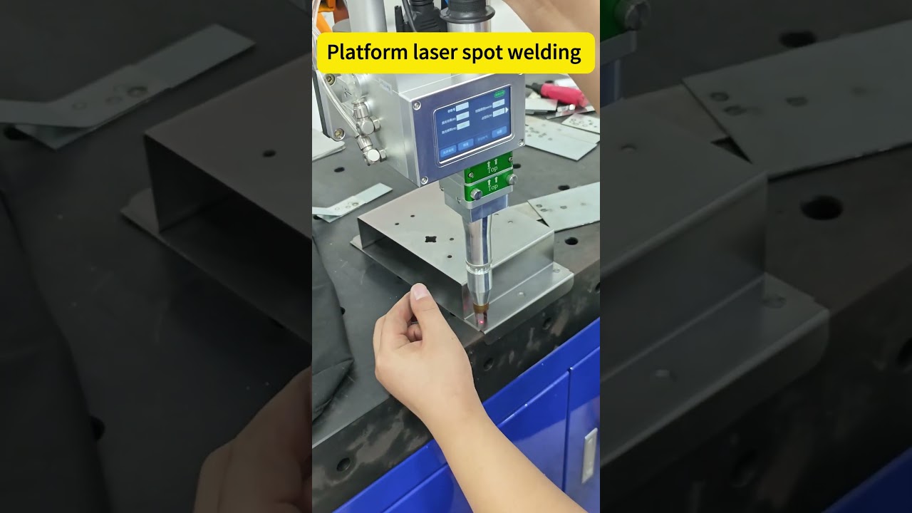 Platform laser traceless spot welding machine ,1.2+1.5mm Carbon steel,no marking welding