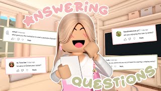 Why did I start a YouTube channel? *Q&A* Roblox Bloxburg