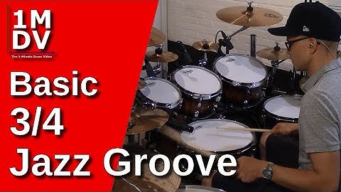 1MDV - The 1-Minute Drum Video #143 : Basic 3/4 Jazz Groove