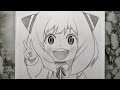 كيفية رسم آنيا فورجر من انمي عائلة الجاسوس تعلم رسم آنيا فورجر خطوة بخطوة