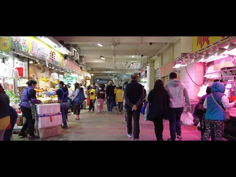 美孚新邨市況(Mei Foo Sun Chuen)!! 一落街就係地鐵站!! 街市超市竟然就係樓下!! [4K60F] 15/12/2020