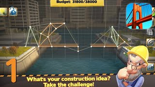 BRIDGE CONSTRUCTOR IOS GAMEPLAY - Part 1 screenshot 1