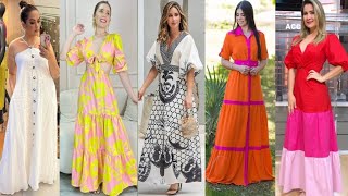 Vestidos Lino Mujers 2026 Elegantes Largos De Moda Verano