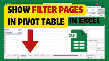 How To Show Filter Pages In Pivot Table
