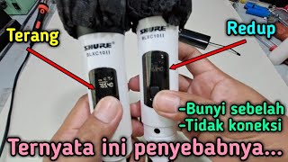 CARA MEMPERBAIKI MIC SHURE WIRELESS BLXC10II TIDAK TERSAMBUNG DAN SUARA TIDAK KELUAR #microphone