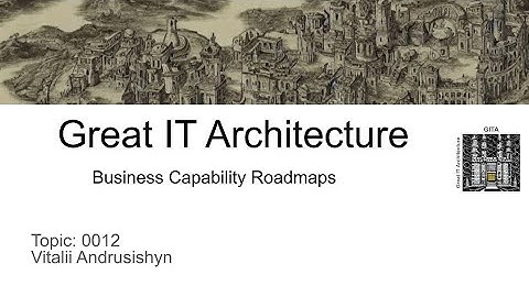 Business Architecture - Business Capability Roadmaps - 0012