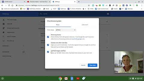 Clear Cache/Cookies on Chromebook