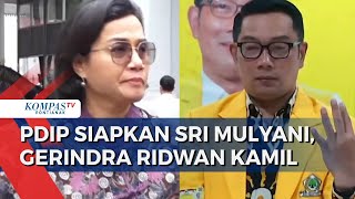 PDIP Masukkan Nama Sri Mulyani Kandidat Bakal Cagub Jakarta, Gerindra Siapkan Ridwan Kamil