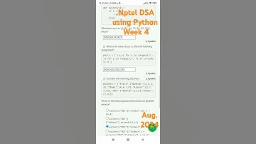 Nptel DSA Python Week 4 Quiz #nptelanswers #viralshort