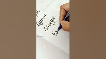 Sonam| Brushpen Calligraphy Name Lettering| Tombow brushpen| Step by Step #shorts #calligraphy #art