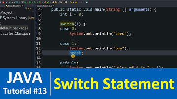 Java Tutorial #13 - Switch case in Java Programming - Java Switch Program