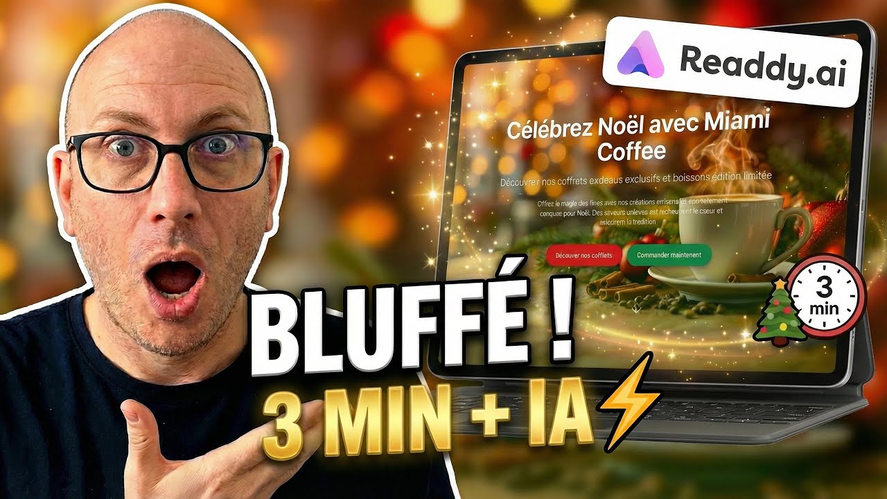 Readdy.ai m'a BLUFFÉ : j'ai créé une landing page de Noël (en 3 minutes !!!)
