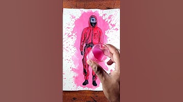 I Try to Draw Squid Game Guard | Squid Game Guard Drawing | Squid Game #art #drawing #shorts