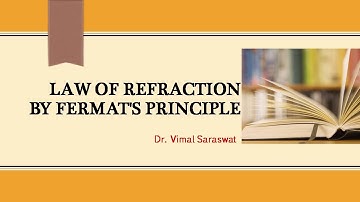 Law of refraction by Fermat