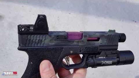 ART15 Custom Paintjob & Stippling sur Glock 19 Multicam Black