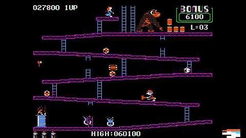 Donkey Kong AppleII Emulated High Score 91,600