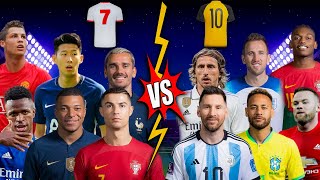 Number 7's Legends 🆚 Number 10's Legends ! 🔥💪 (Ronaldo, Messi, Mbappe, Neymar)