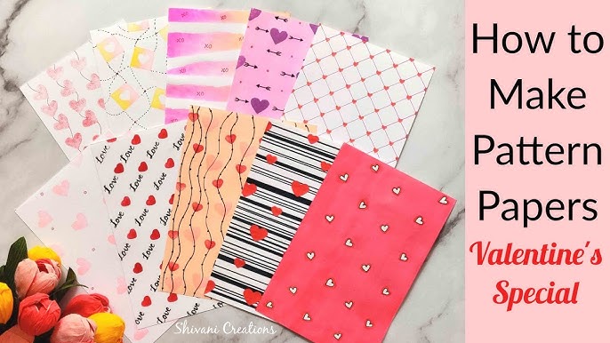 How to make Pattern paper at home 10 Styles/ Dots and Strips