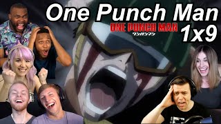 One Punch Man 1x9 Reactions | Great Anime Reactors!!! | 【ワンパンマン】【海外の反応】