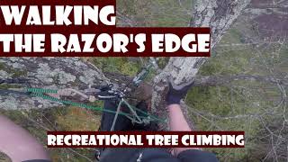 Walking The Razor&#39;s Edge_Climbing a Leaning Tree_Recreational Tree Climbing