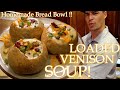 Delicious and EASY VENISON SOUP RECIPE! Venison Soup in a Bread Bowl! Best Venison Soup...EVER!