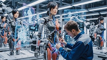Inside a Futuristic Humanoid Robot Factory | AI-Generated Concept