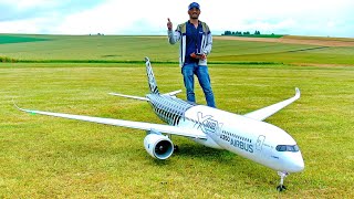 Airbus A-350 Diy 2 Flights With The Amazing Huge Rc Scale Model Airliner / Nice Flight Demonstration