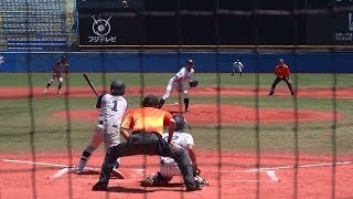 2014/6/13　能瀬啓太 （神奈川大学）　仙台大学戦での決勝タイムリー　4年春
