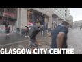 Crazy Thunderstorm in Glasgow, Scotland | 4K Walking Tour