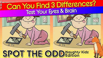 Brain break - NAUGHTY KIDZ (209) | find 3 differences | How good are your eyes? Quiz Winter Games