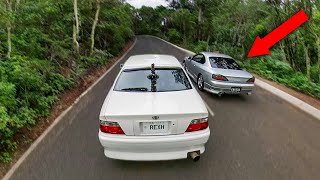 Nissan Silvia TRIES To Overtake My Toyota Chaser on the Touge