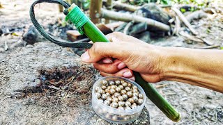 New way to make powerful bamboo sling bullet
