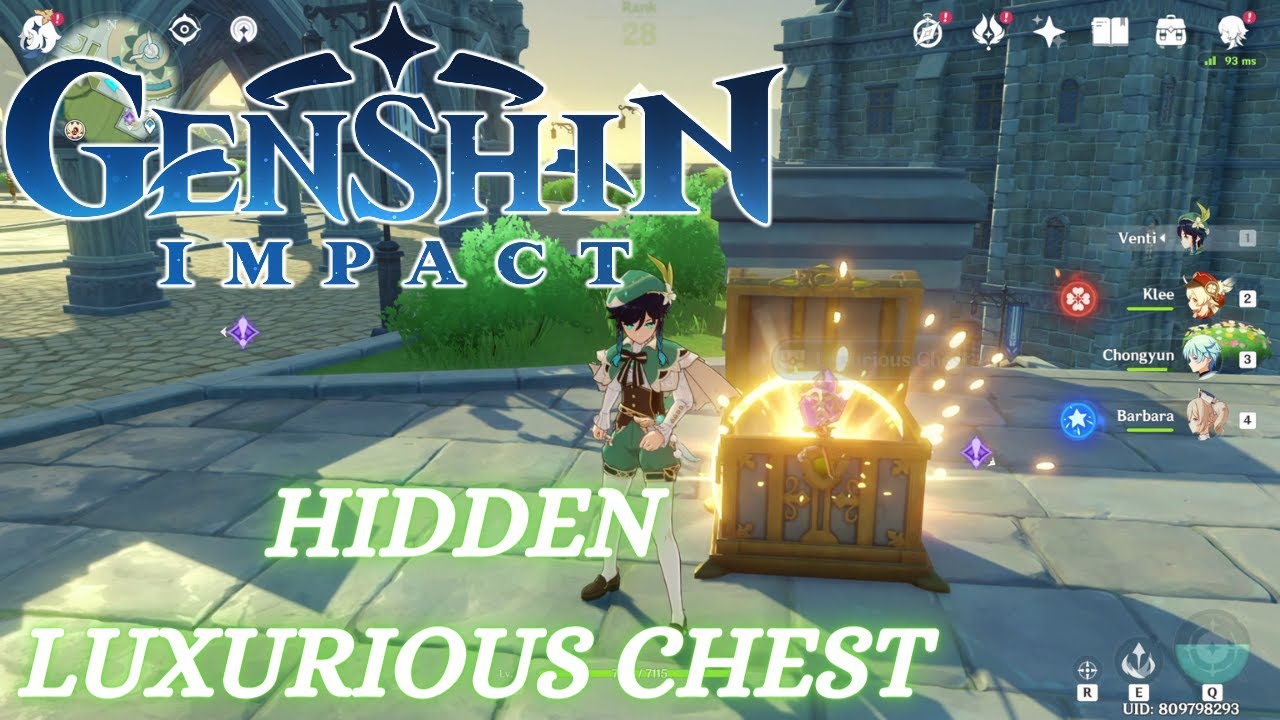 Hidden Luxurious chest (Mondstadt) Genshin Impact YouTube