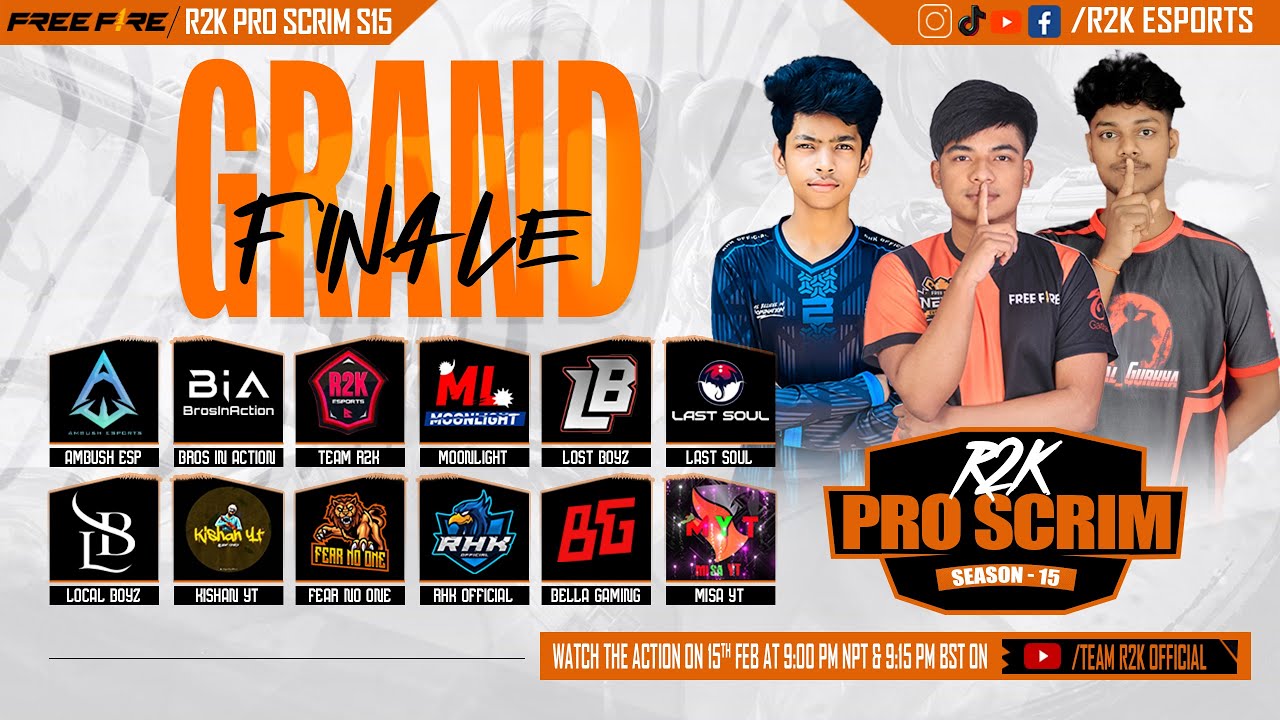 [🔴OFFICIAL] R2K PRO SCRIM SEASON 15 || GRAND FINAL || FREEFIRE NEPAL ...
